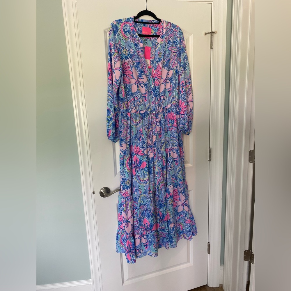 NWT Lilly Pulitzer Cori Stretch Shirt Dress